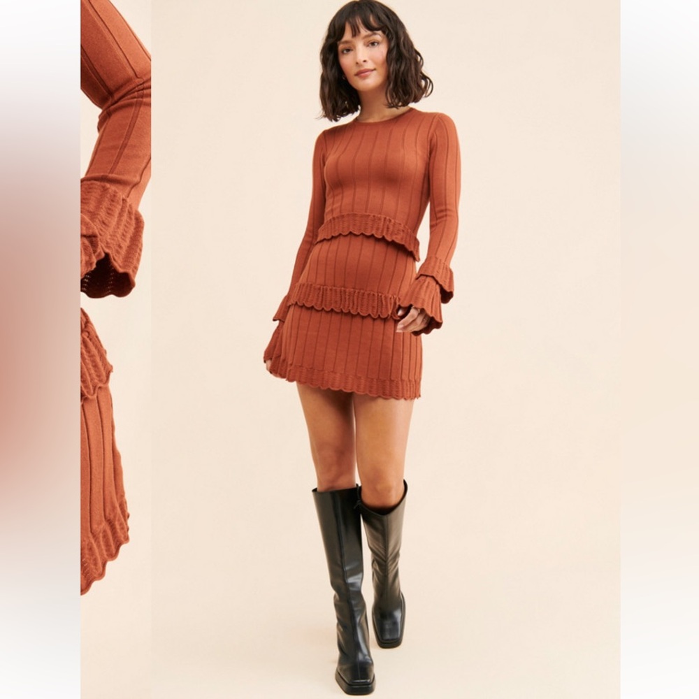 NWT Rachel Parcell Tiered Ruffle Minidress